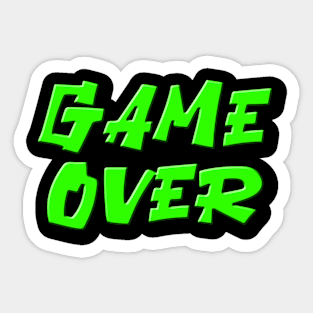 Classic Video Games Game Over Sticker